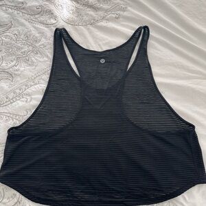 Lululemon Athletica Black Striped Tank Top